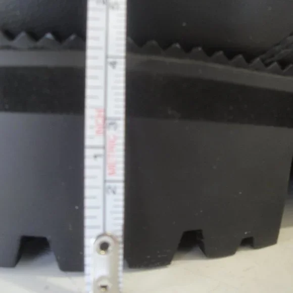 A New Day Black Combat Style Boots Ladies Size 9 - Picture 6 of 12